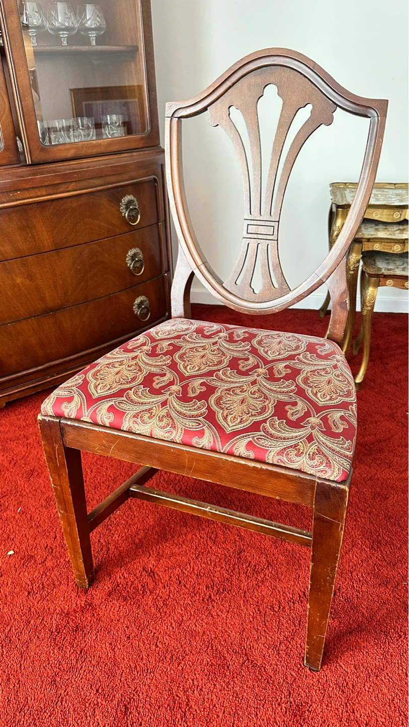 4 VINTAGE Wooden Dining Chair Upholstery - photo 2