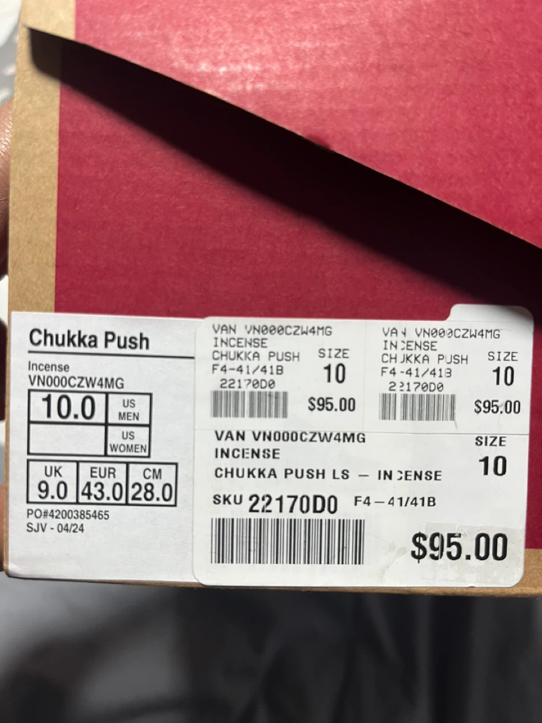 Vans Chukka Push Incense Men's Shoes Size 10 - photo 5