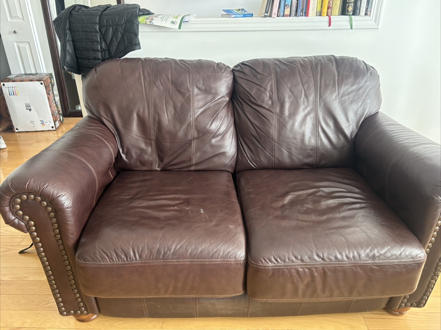 Free Brown Leather Sofa - photo 2