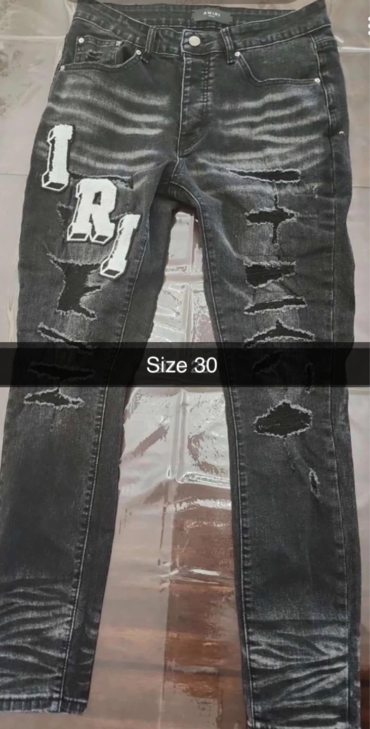 AMIRI Black Distressed Skinny Jeans Size 30
