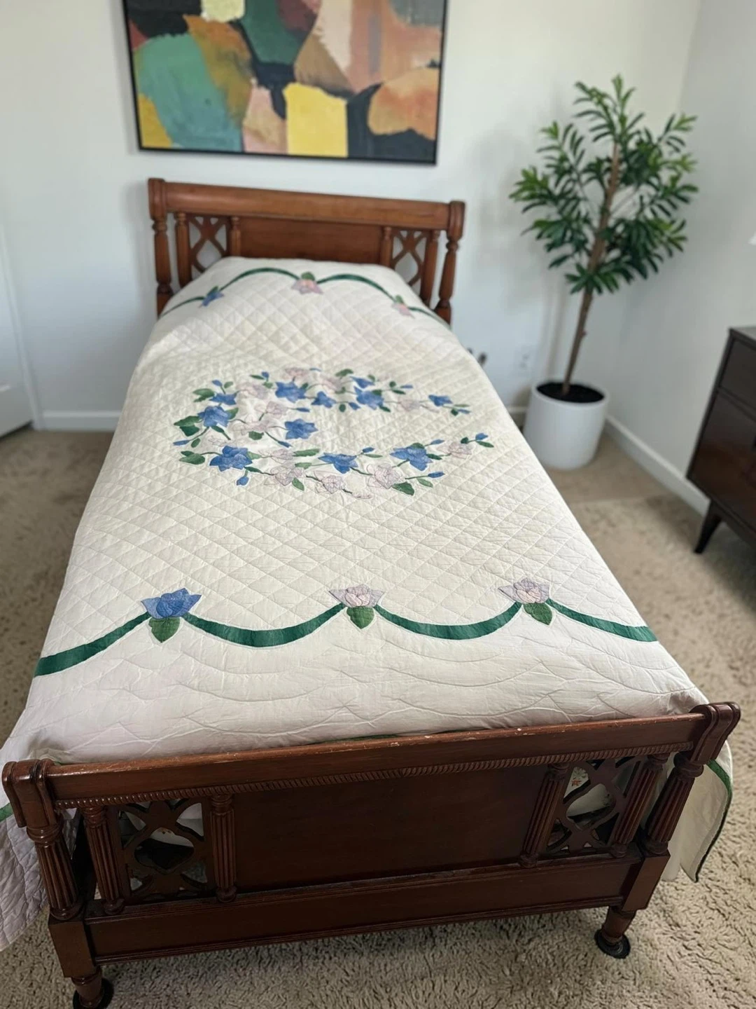 Twin Bed Frame Solid wood vintage - photo 3