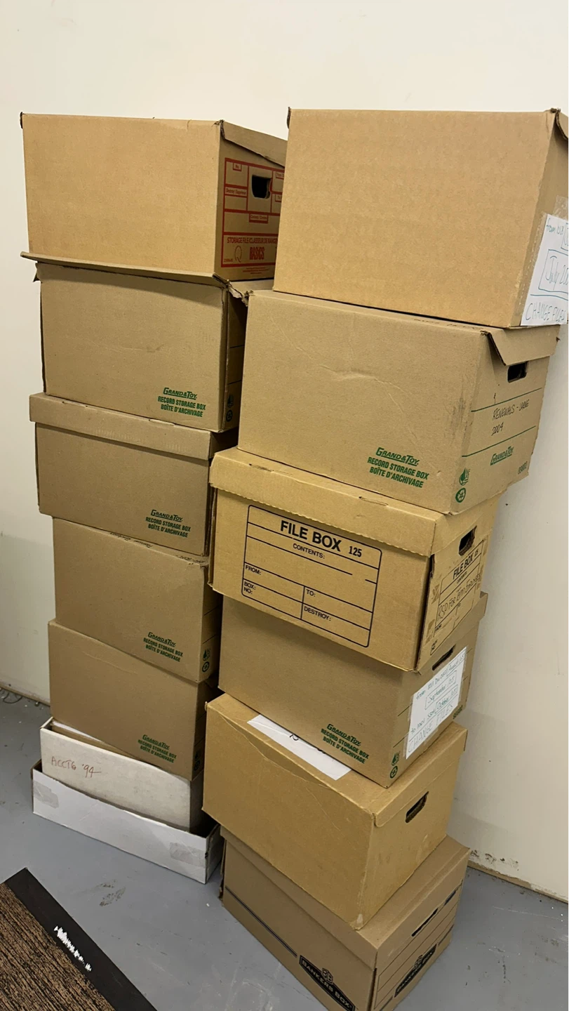 Lot of 13 Cardboard File Storage Boxes - photo 2