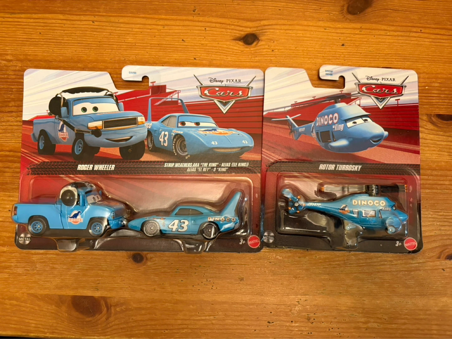 Disney Pixar Cars - Roger Wheeler, The King, Rotor Turbosky