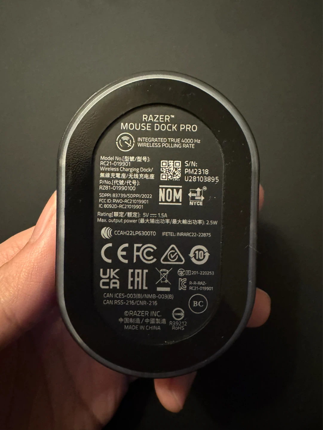 Razer Mouse Dock Pro/ with Wireless Charging puck - photo 2