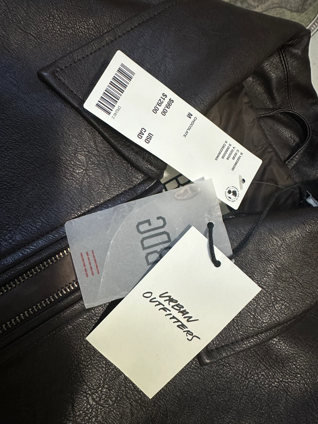 BDG Urban Outfitters Chocolate Faux Leather Jacket - Size M - photo 3