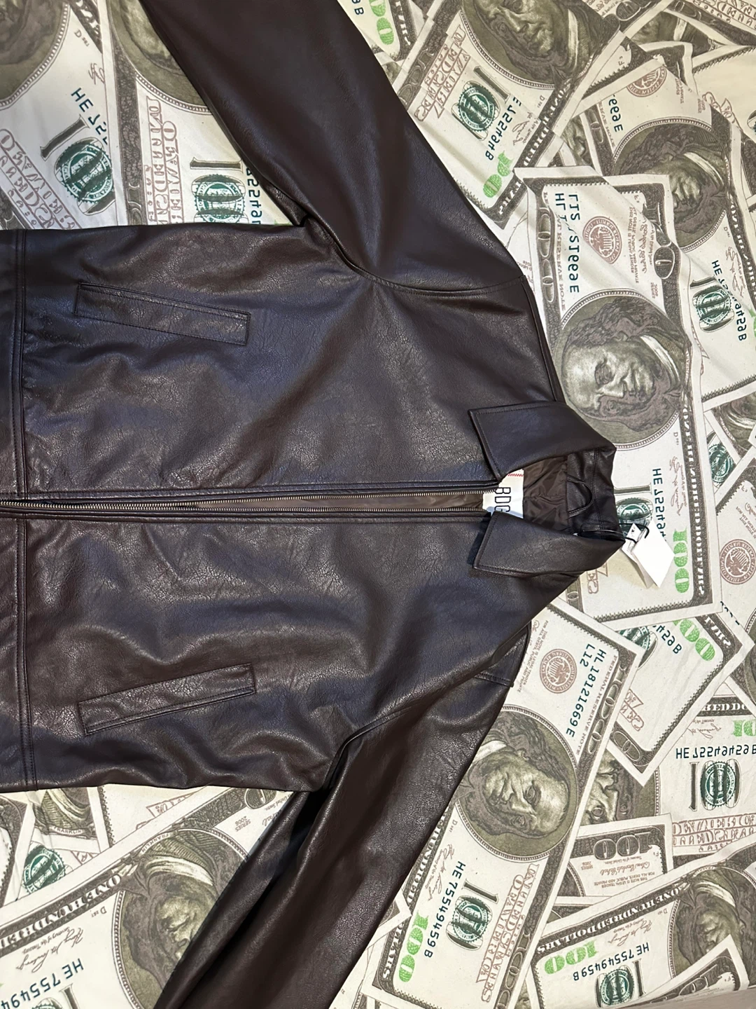BDG Urban Outfitters Chocolate Faux Leather Jacket - Size M - photo 2