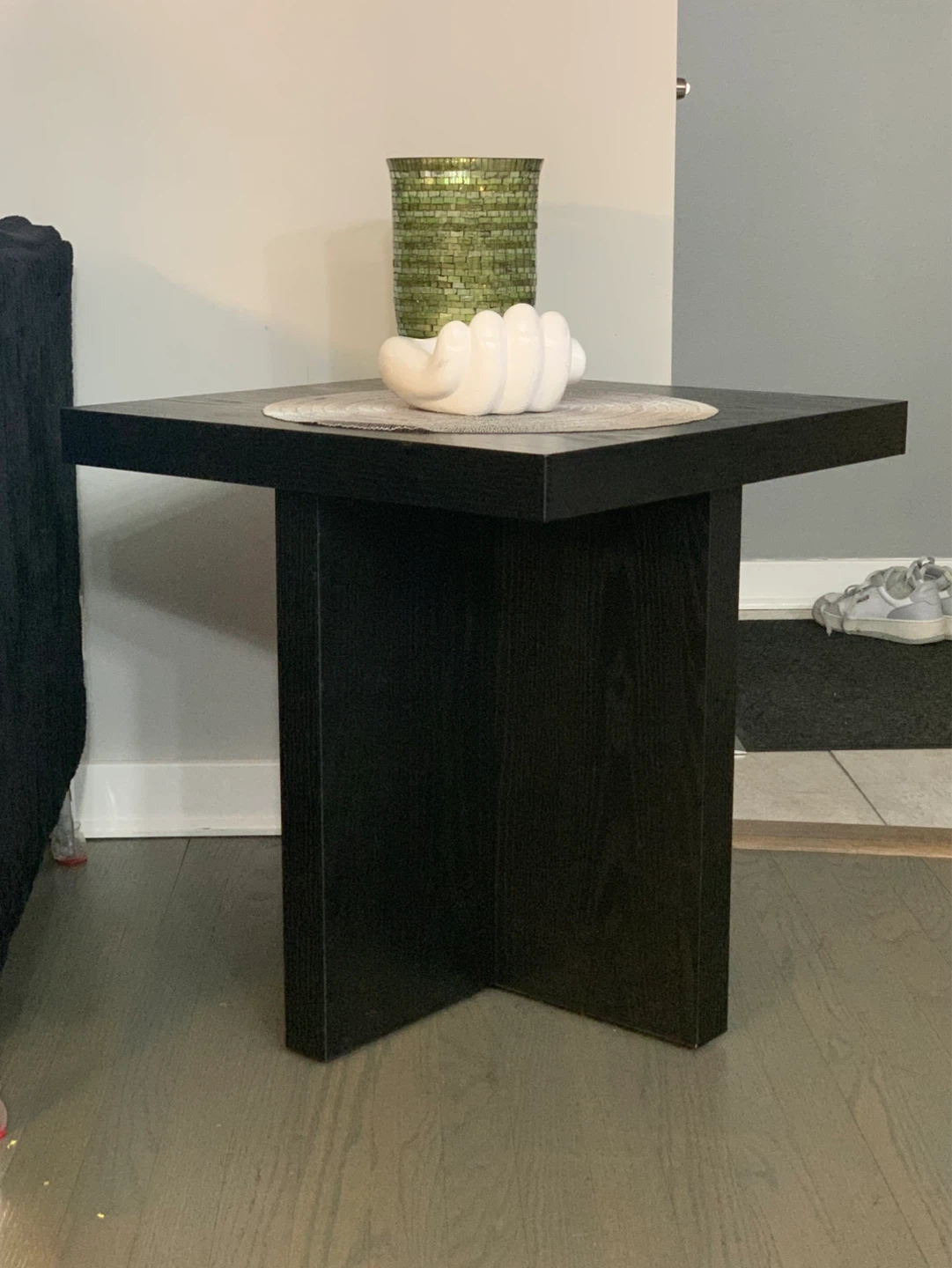 Black Wood Side Table - photo 2
