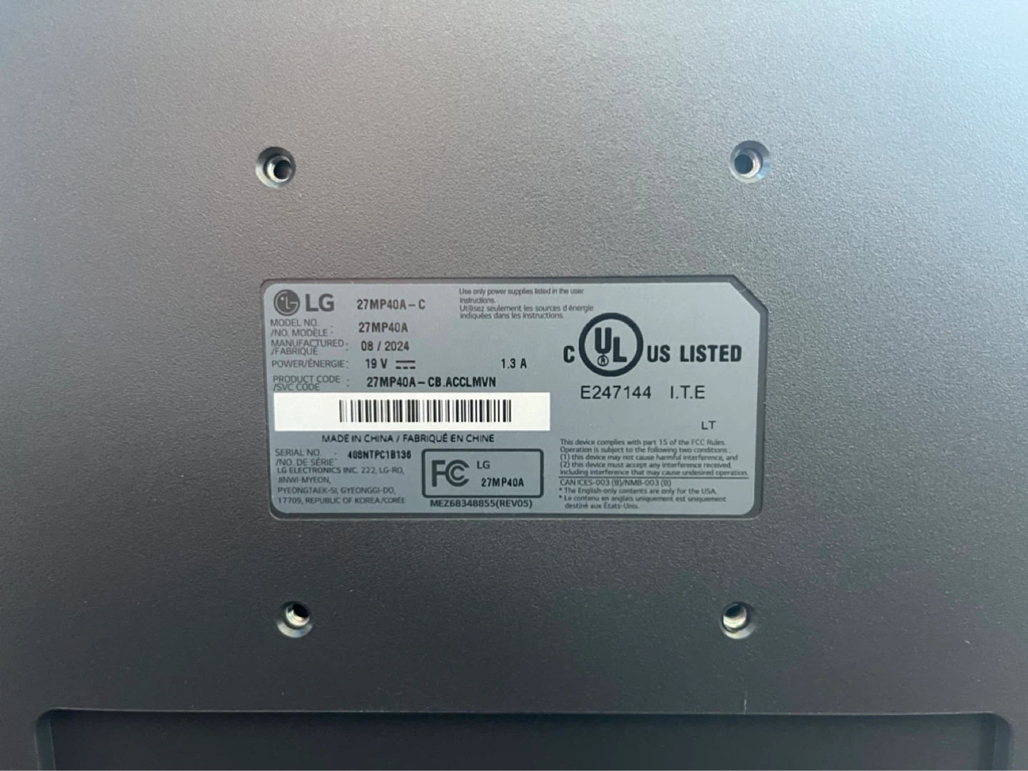 LG 27MP40A-C Monitor - photo 2