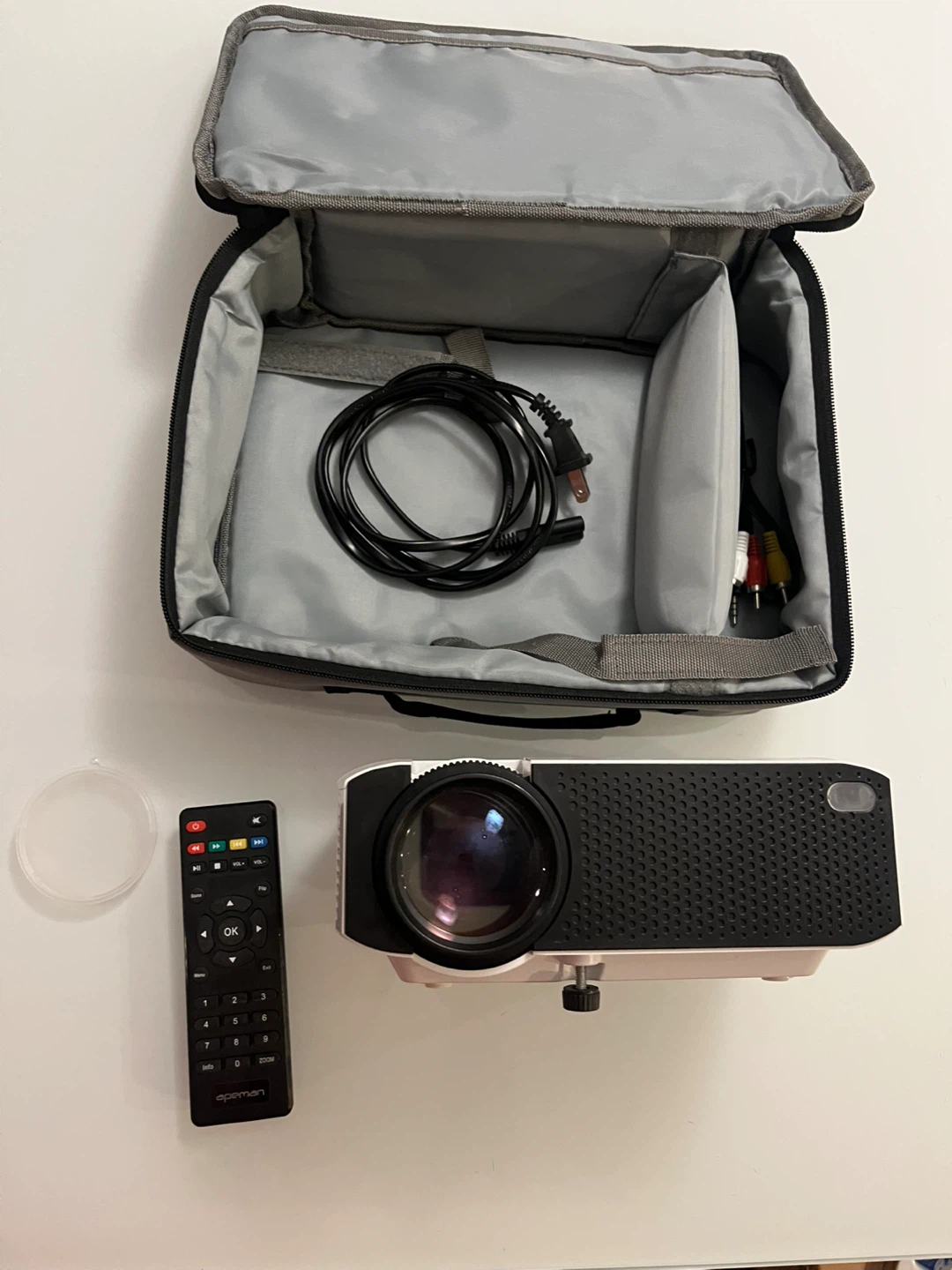 Apeman Mini Projector with Carrying Case and Remote - photo 2