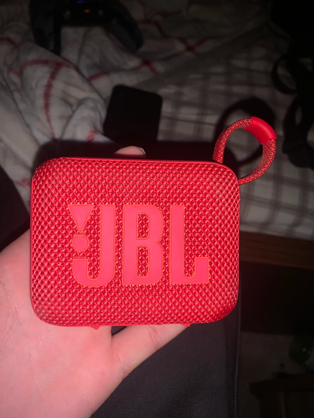 Red JBL GO 4 Portable Bluetooth Speaker