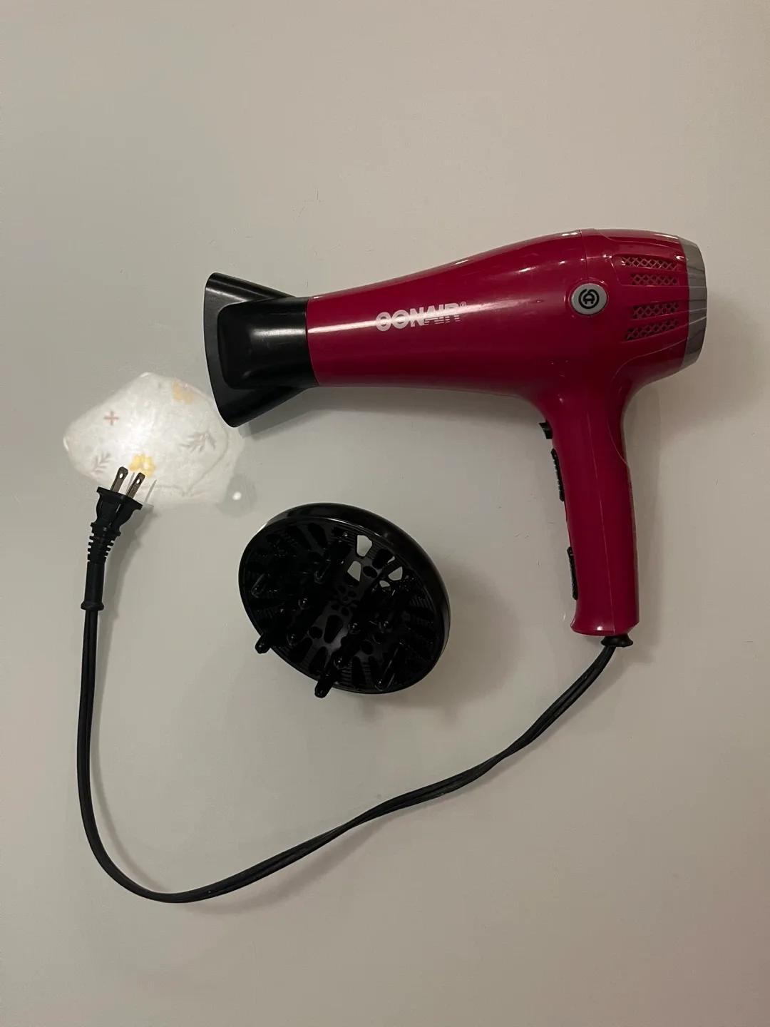 Conair Hair Dryer with Diffuser - burgundy