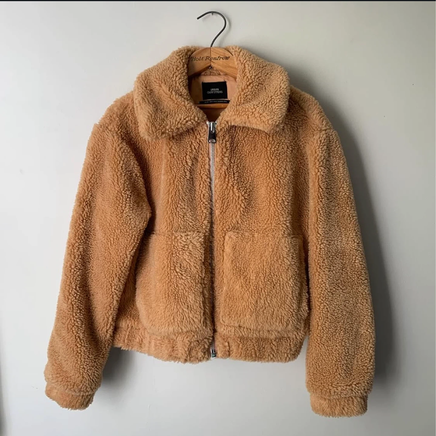 Urban Outfitters Tan Sherpa/Teddy Jacket