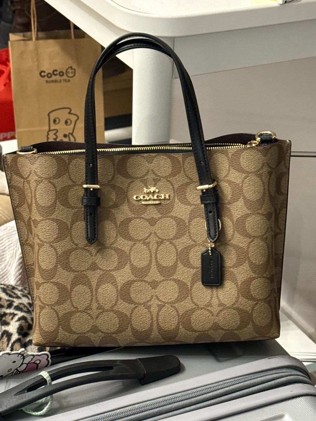 Coach Monogram Canvas Tote Bag