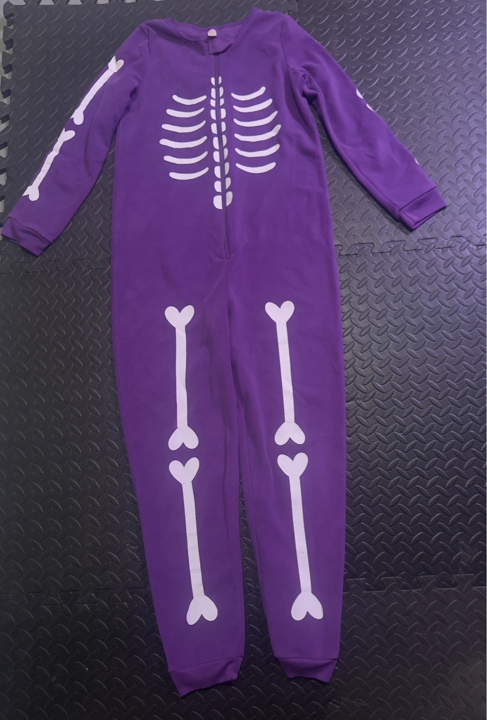 Purple Skeleton Fleece Onesie Pajamas