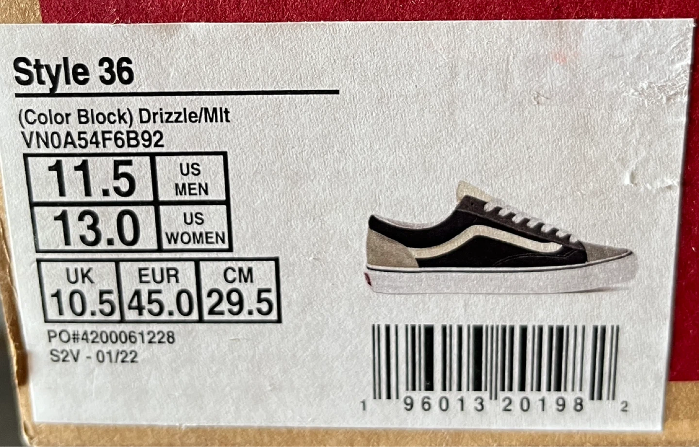 Vans Style 36 (Color Block) Drizzle/Mlt Sneakers - Men's US 11.5 - photo 5