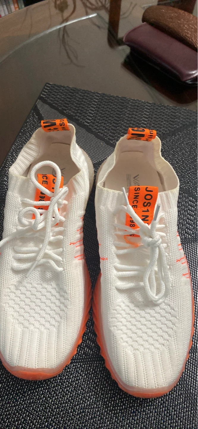 WANWOC White and Orange Sneakers - photo 2