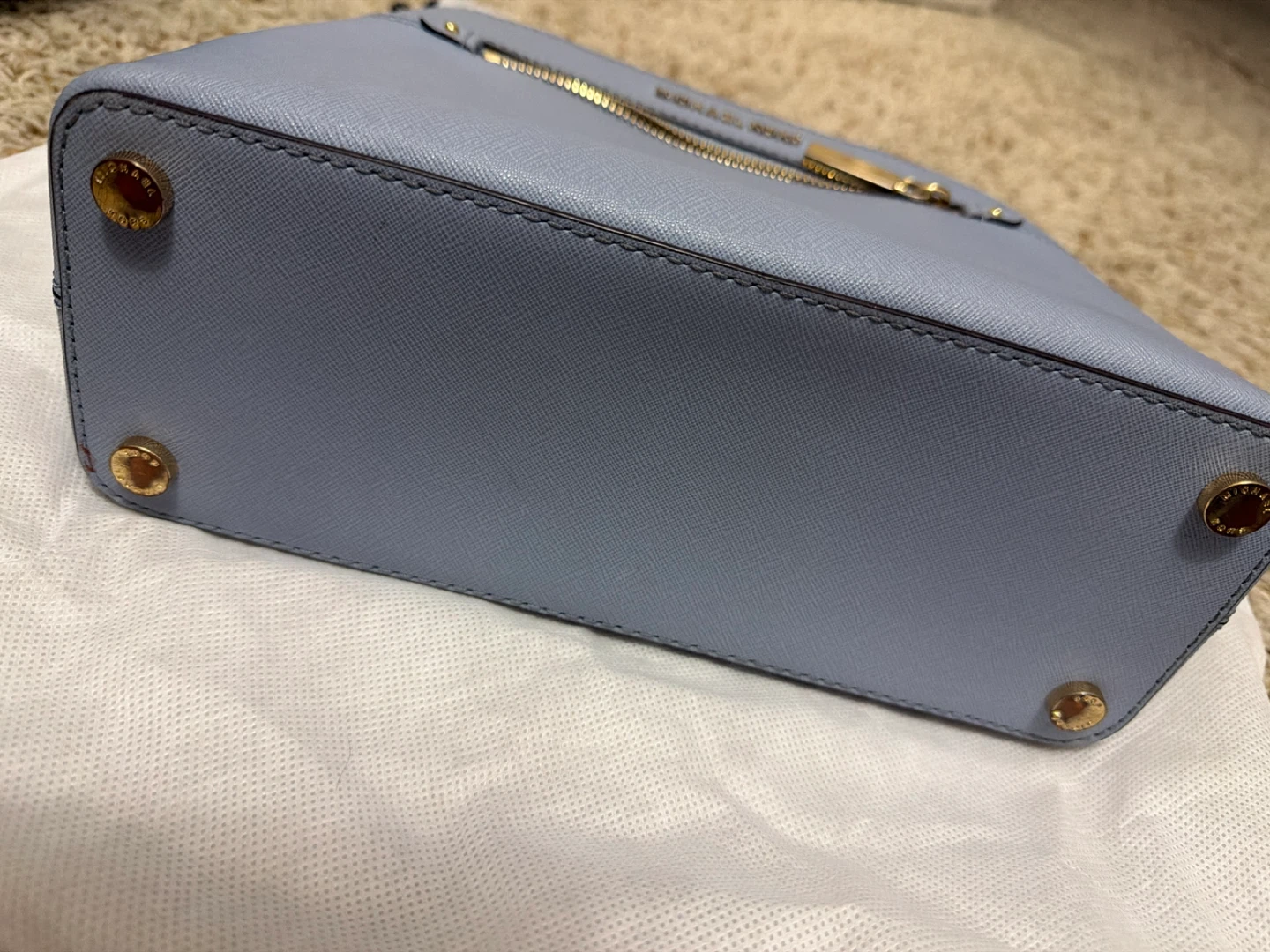 Michael Kors Light Blue Leather Satchel Handbag - photo 3