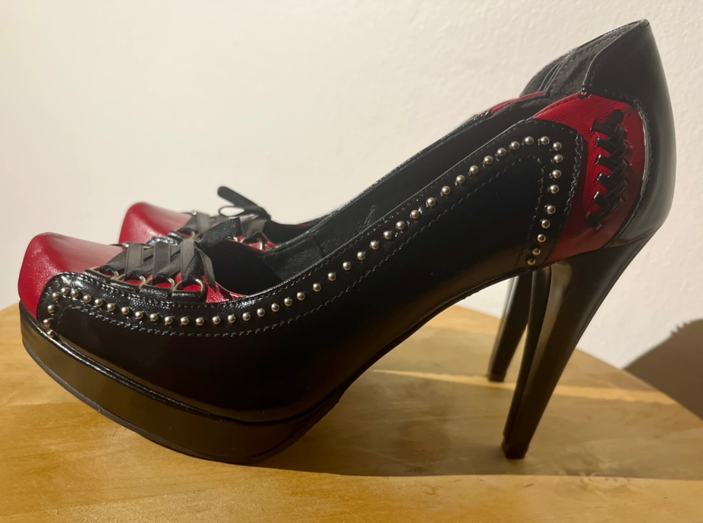 Black and Red Platform Stiletto Heels