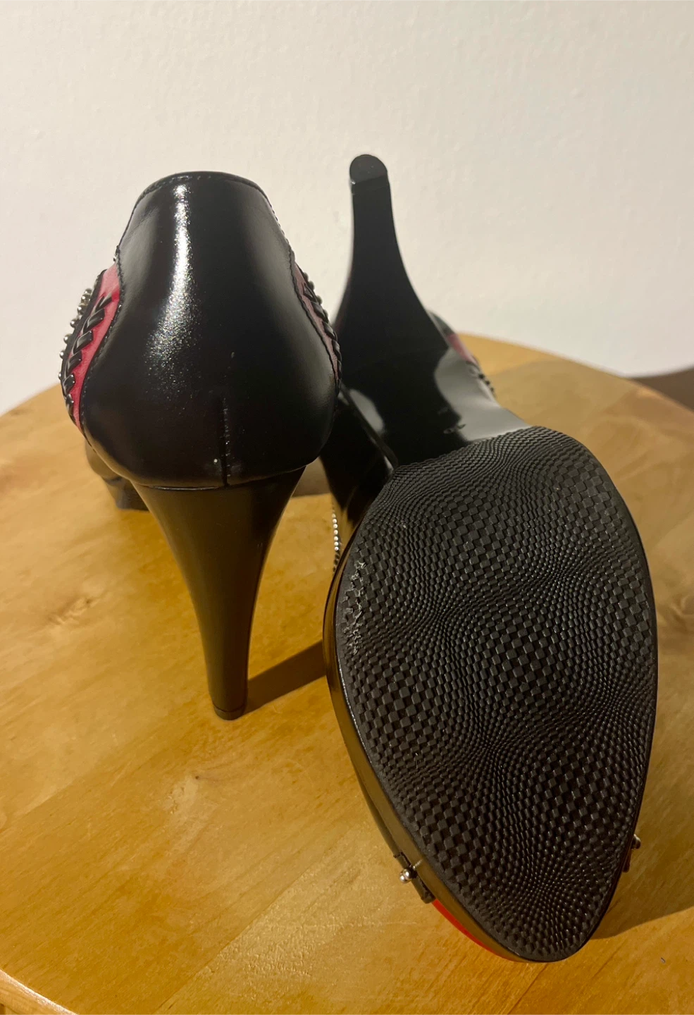 Black and Red Platform Stiletto Heels - photo 5
