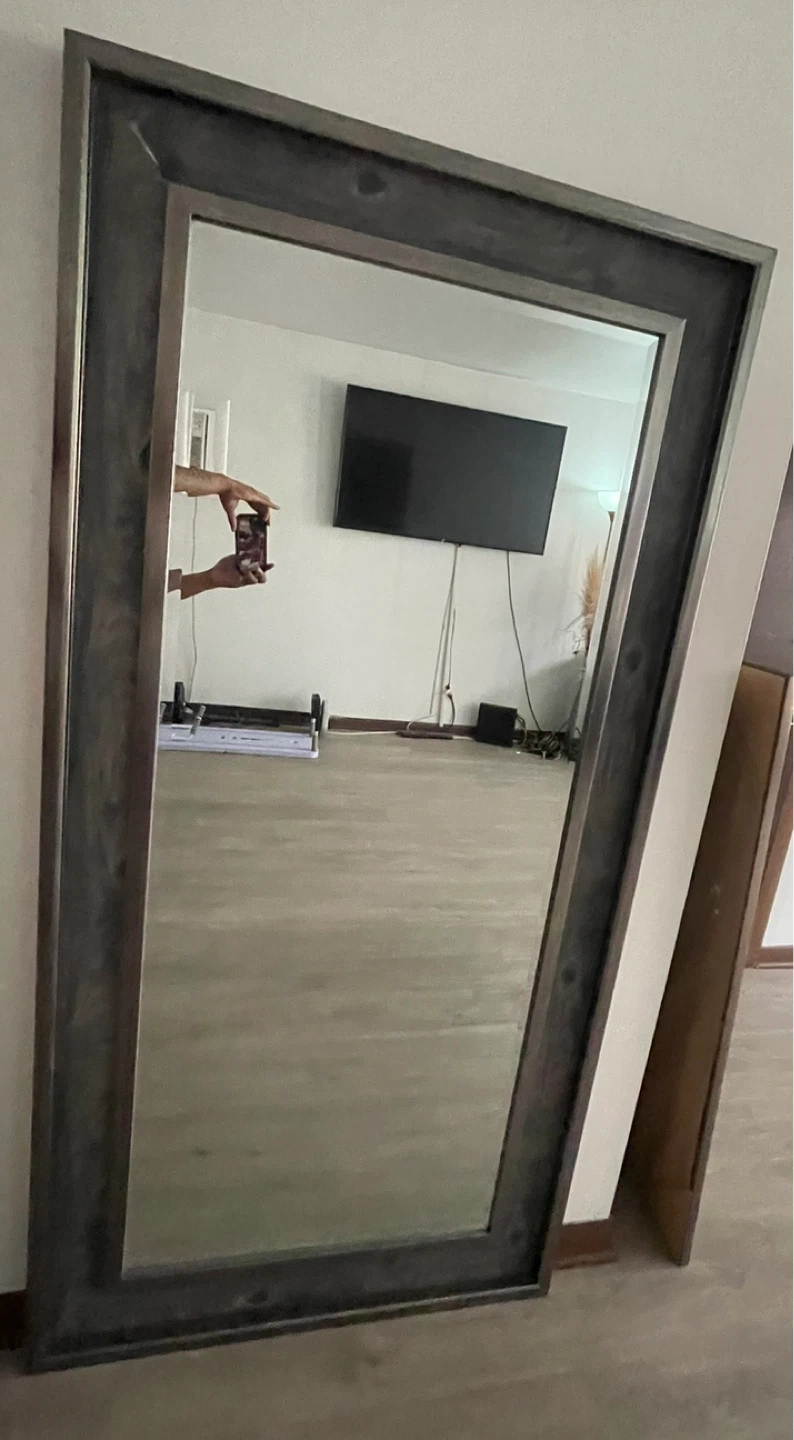 Large Wooden Frame Mirror - photo 2