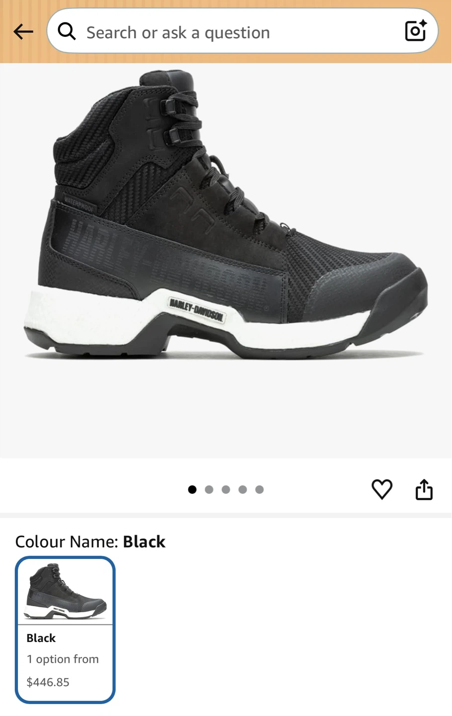 New Harley-Davidson Black High-Top Boots