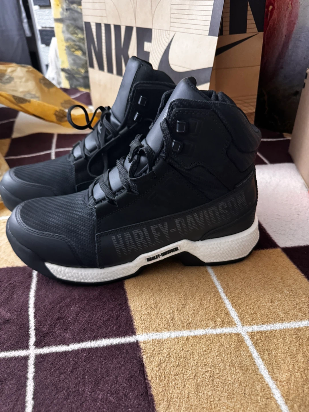 New Harley-Davidson Black High-Top Boots - photo 3