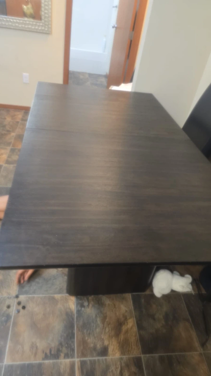 Dark Wood Dining Table with 6 Chairs - photo 4