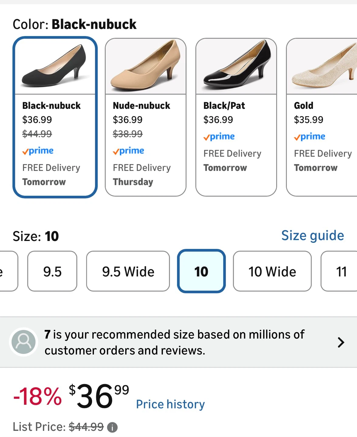 Dream Pairs Women's Black Low Heel Pump Shoes Size 10 - photo 4