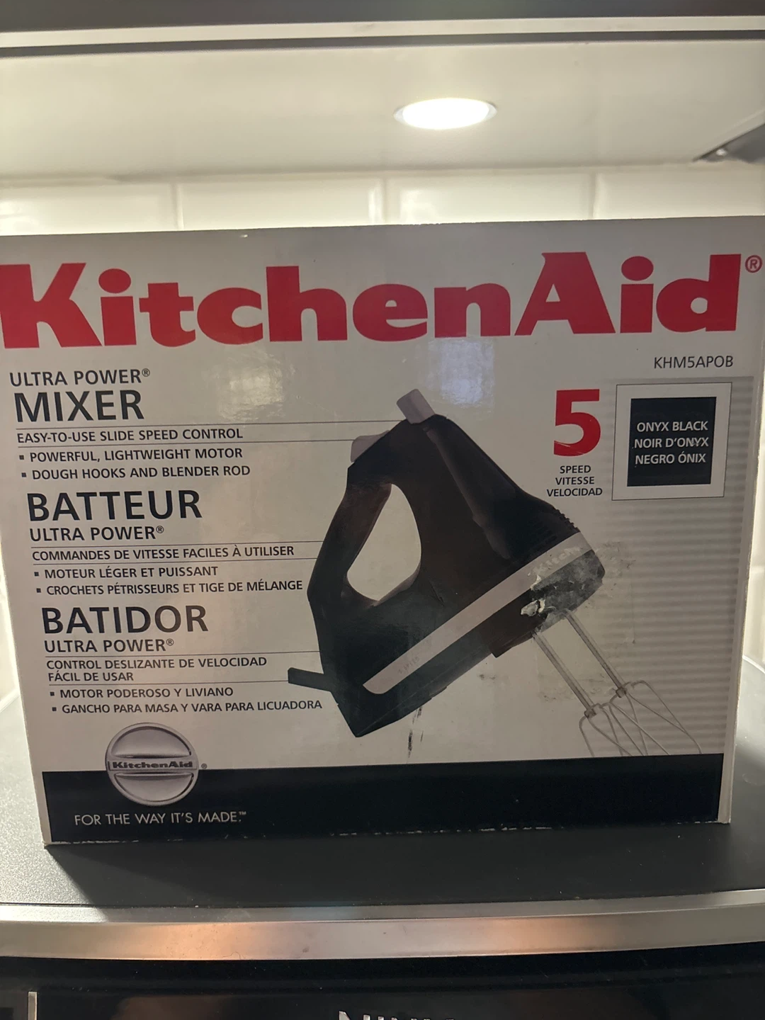 KitchenAid KHM5APOB Ultra Power Hand Mixer Onyx Black