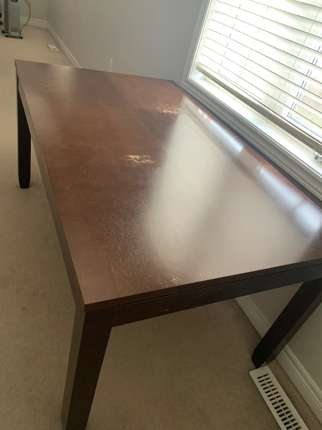 Dark solid Wood Dining Table for four people - photo 4