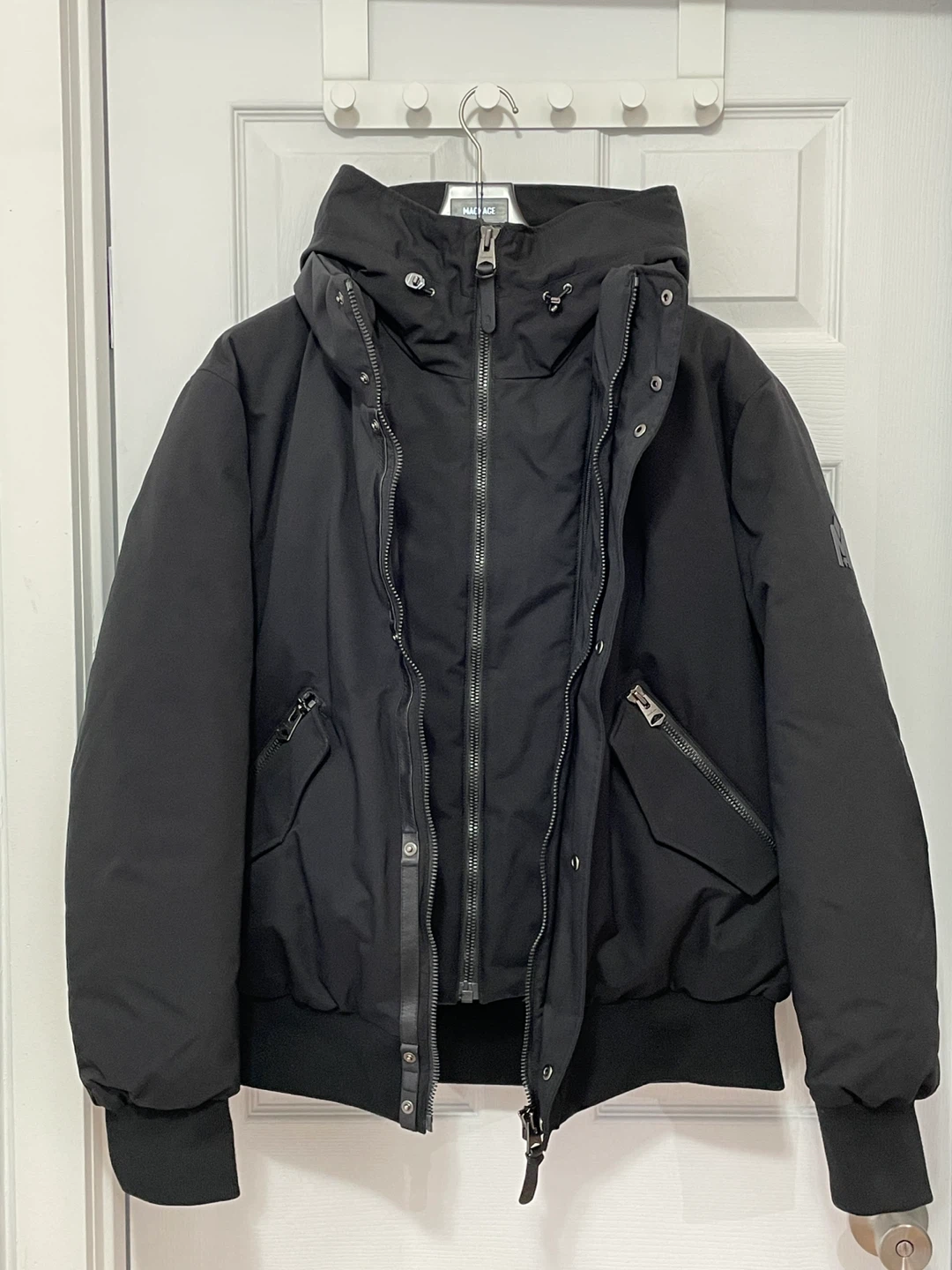 Mackage-DIXON 2-In-1 down bomber jacket with hooded bib - photo 3