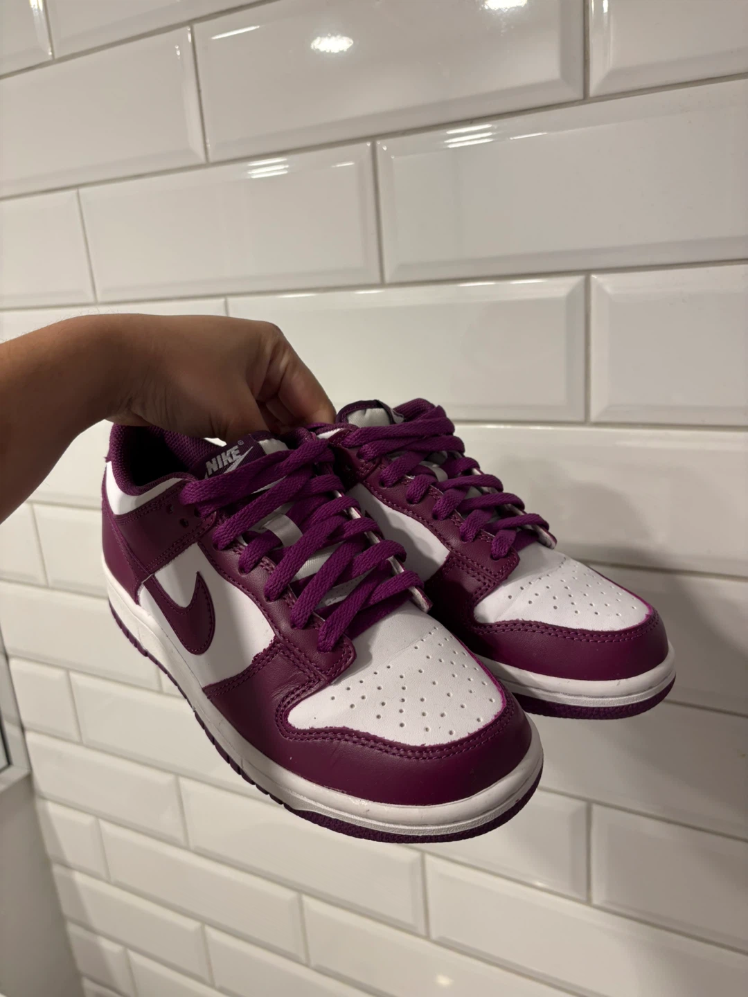 Nike Dunk Low Purple White Sneakers - photo 2