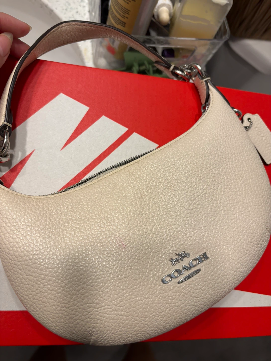 Coach Cream Leather Hobo Bag