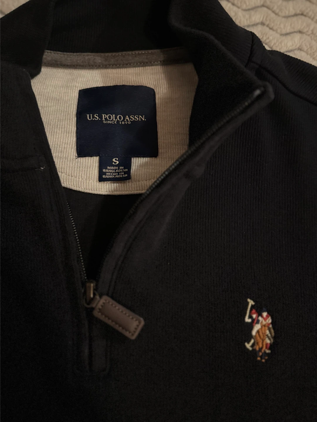 U.S. Polo Assn. Quarter Zip Pullover - Size S - photo 3