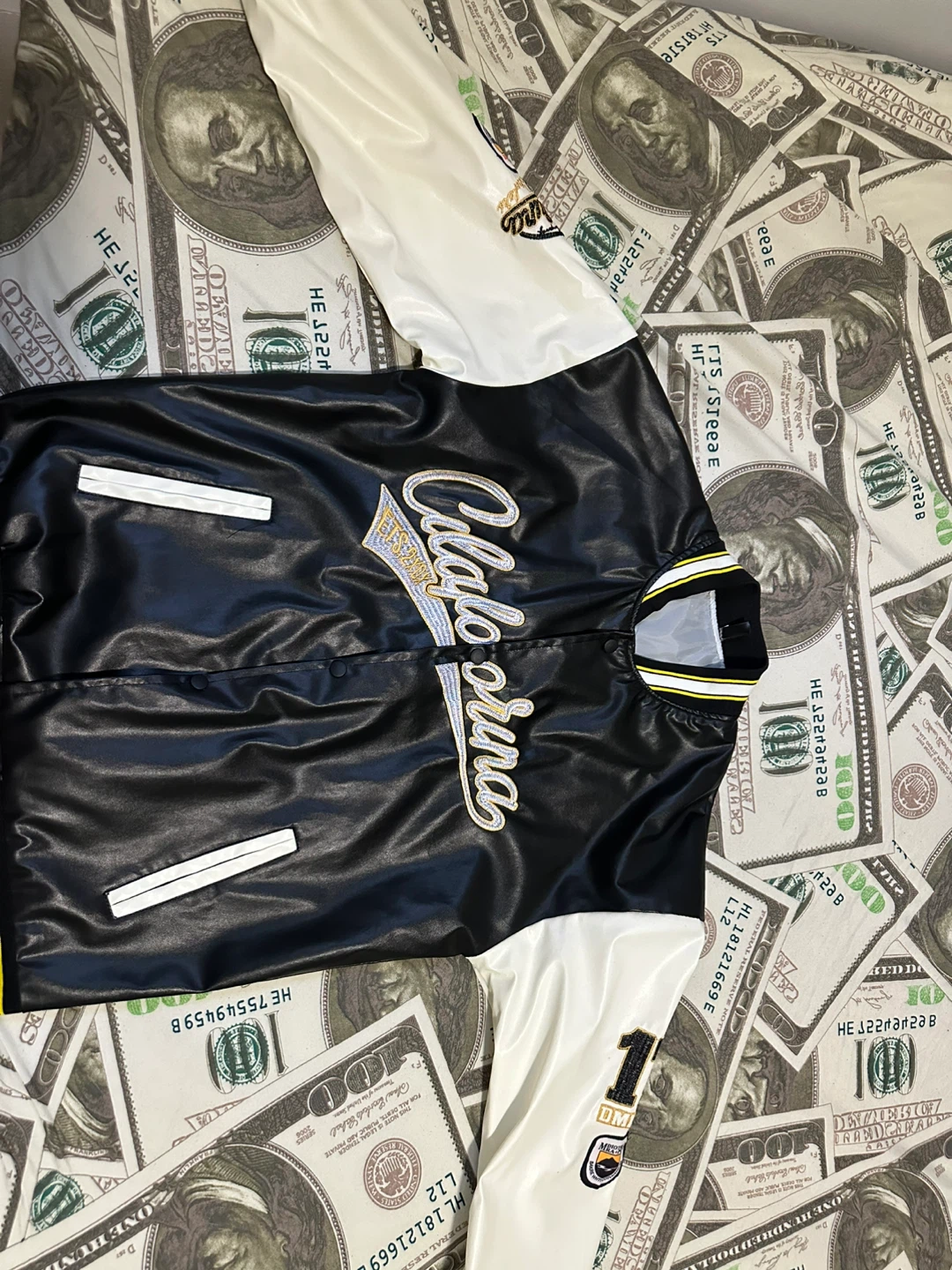 Black and White "California" Varsity Jacket - photo 4
