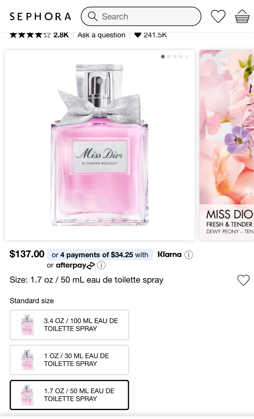 Dior Miss Dior Blooming Bouquet Eau de Toilette Spray 1.7 oz - photo 2