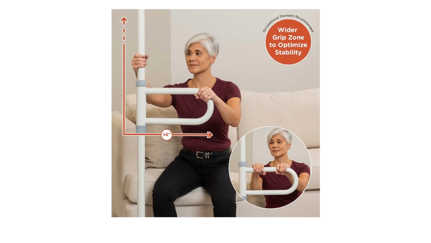 Adjustable Safety Pole with Grab Bar - photo 2