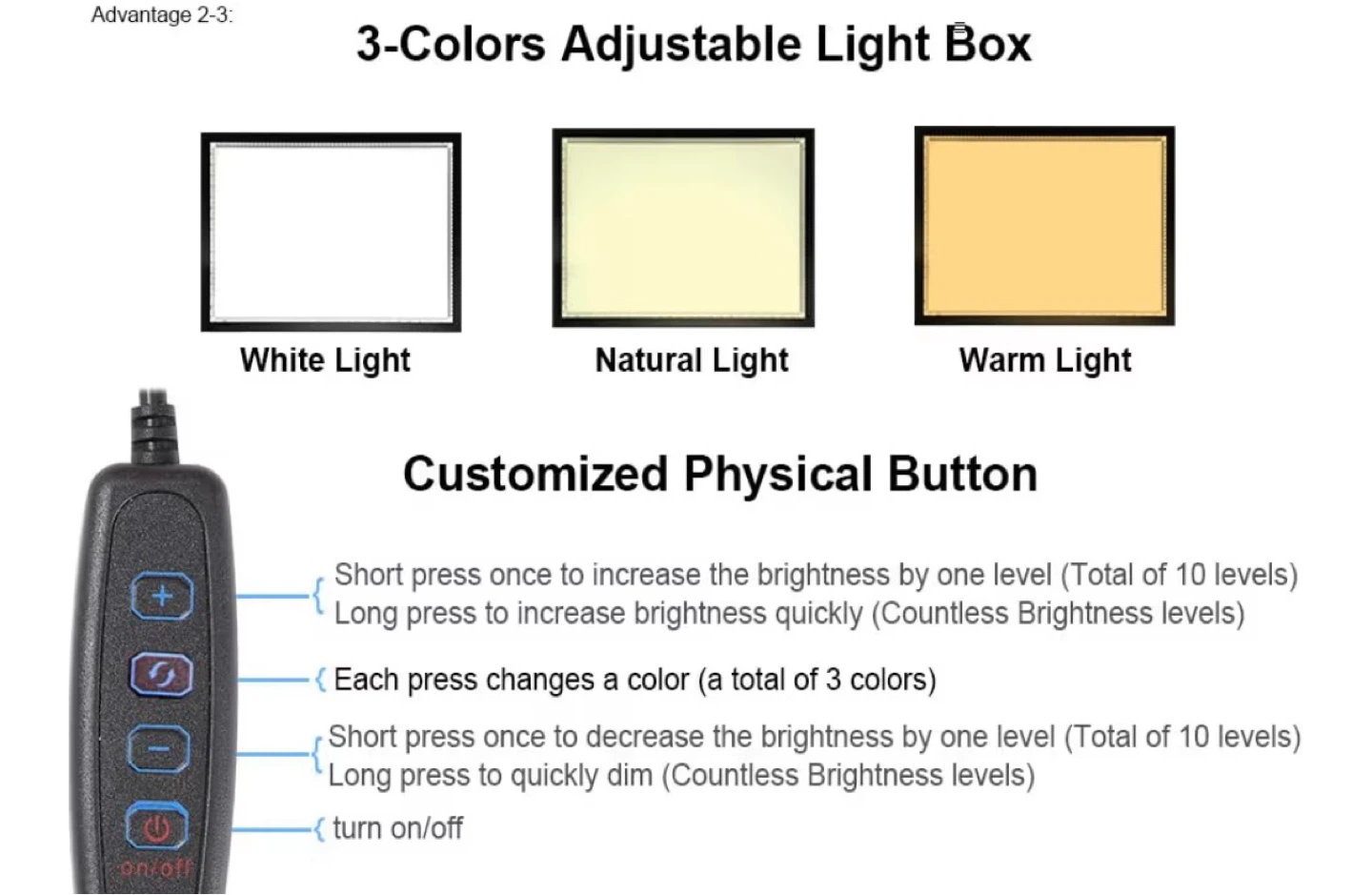 Adjustable 3-Color LED Light Box Tracer - photo 3