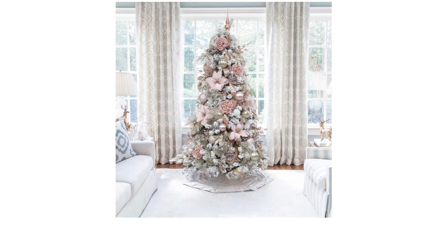 7 ft. Pre-lit Rose Gold Christmas Tree - photo 3