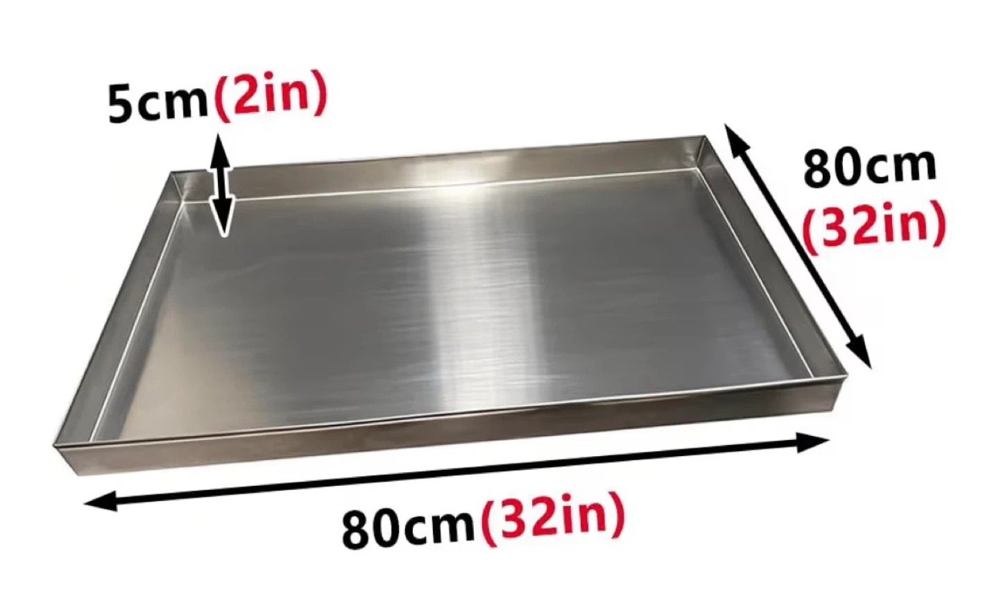 80cm Stainless Steel Baking Tray - photo 2