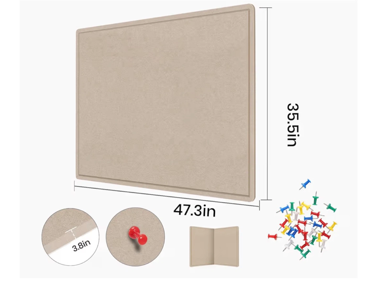 Cork Bulletin Board 48x36 inch - photo 3