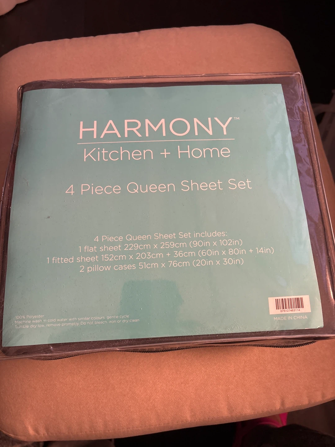 Harmony Kitchen + Home 4 Piece Queen Sheet Set