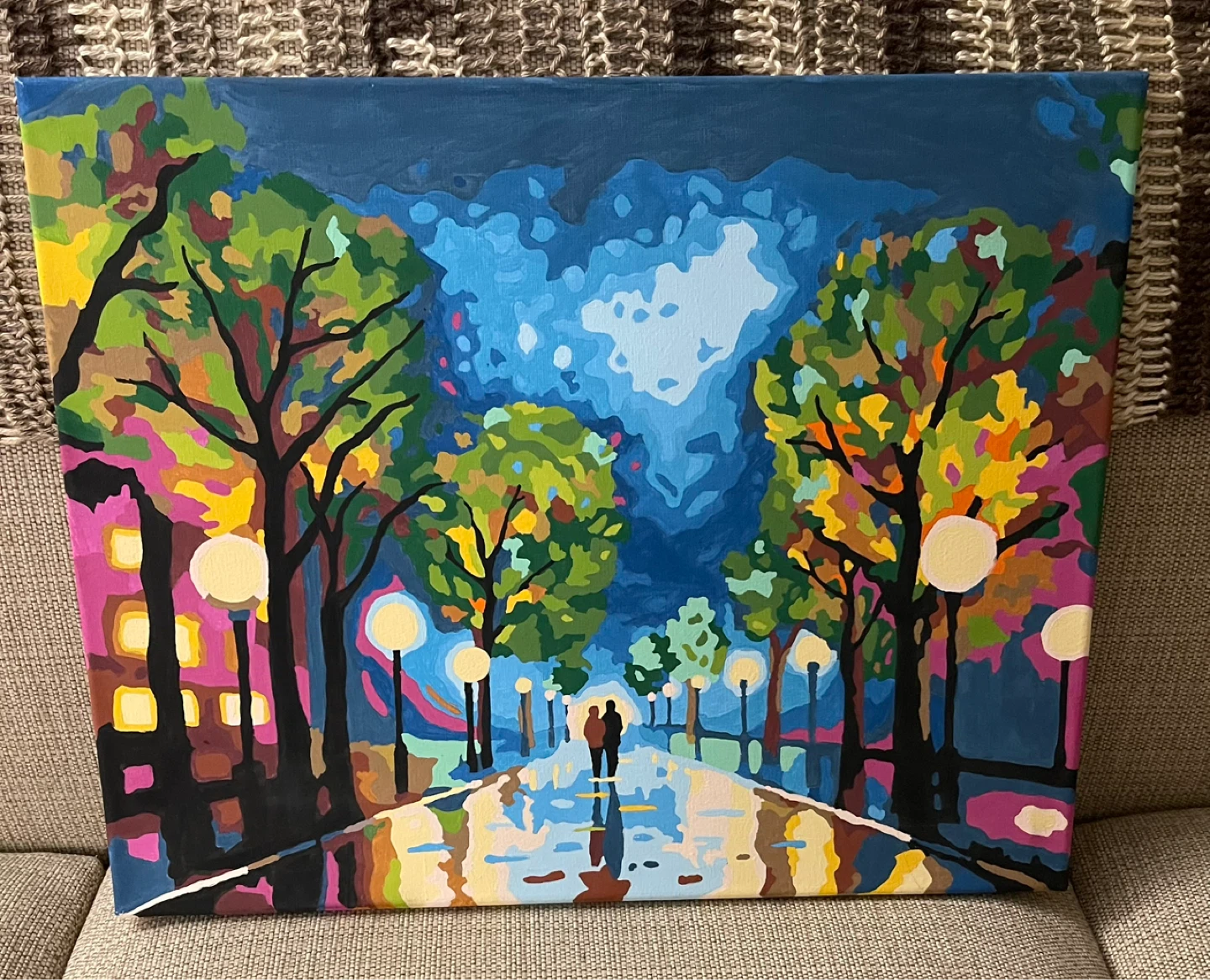 🌱 Canvas Wall Art - City Street Scene - photo 2
