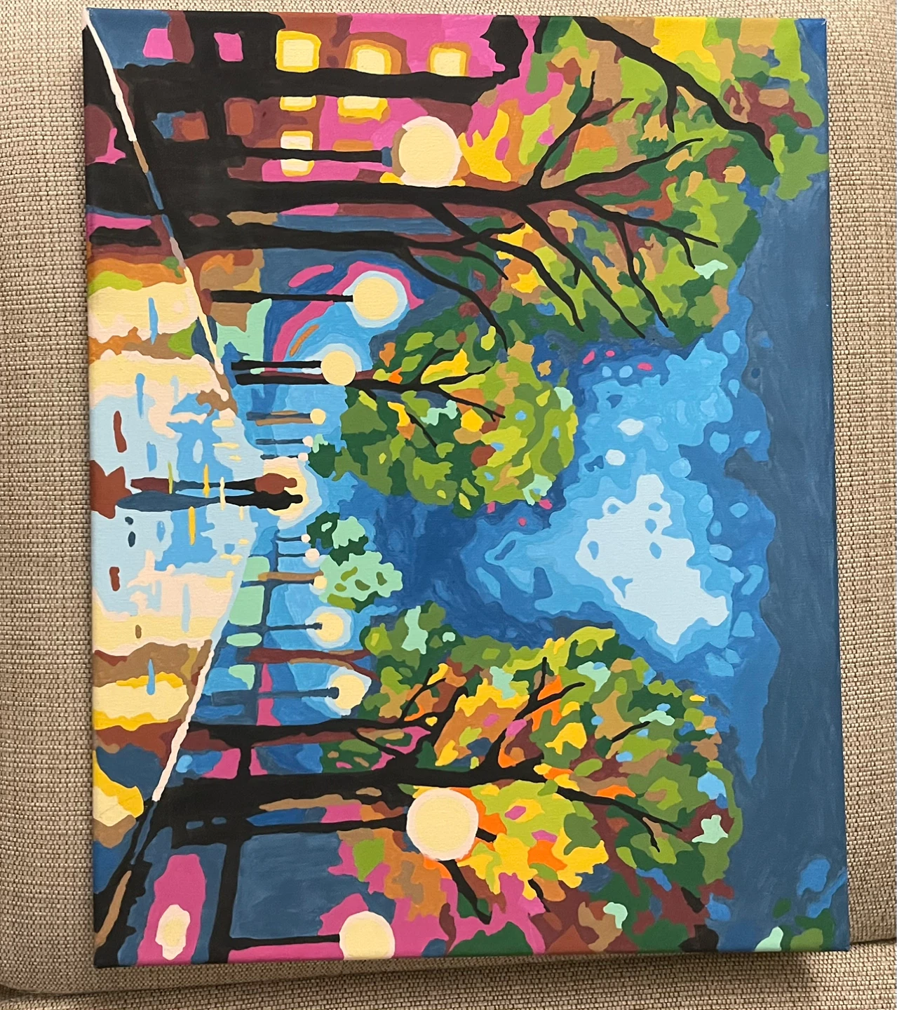 🌱 Canvas Wall Art - City Street Scene - photo 4