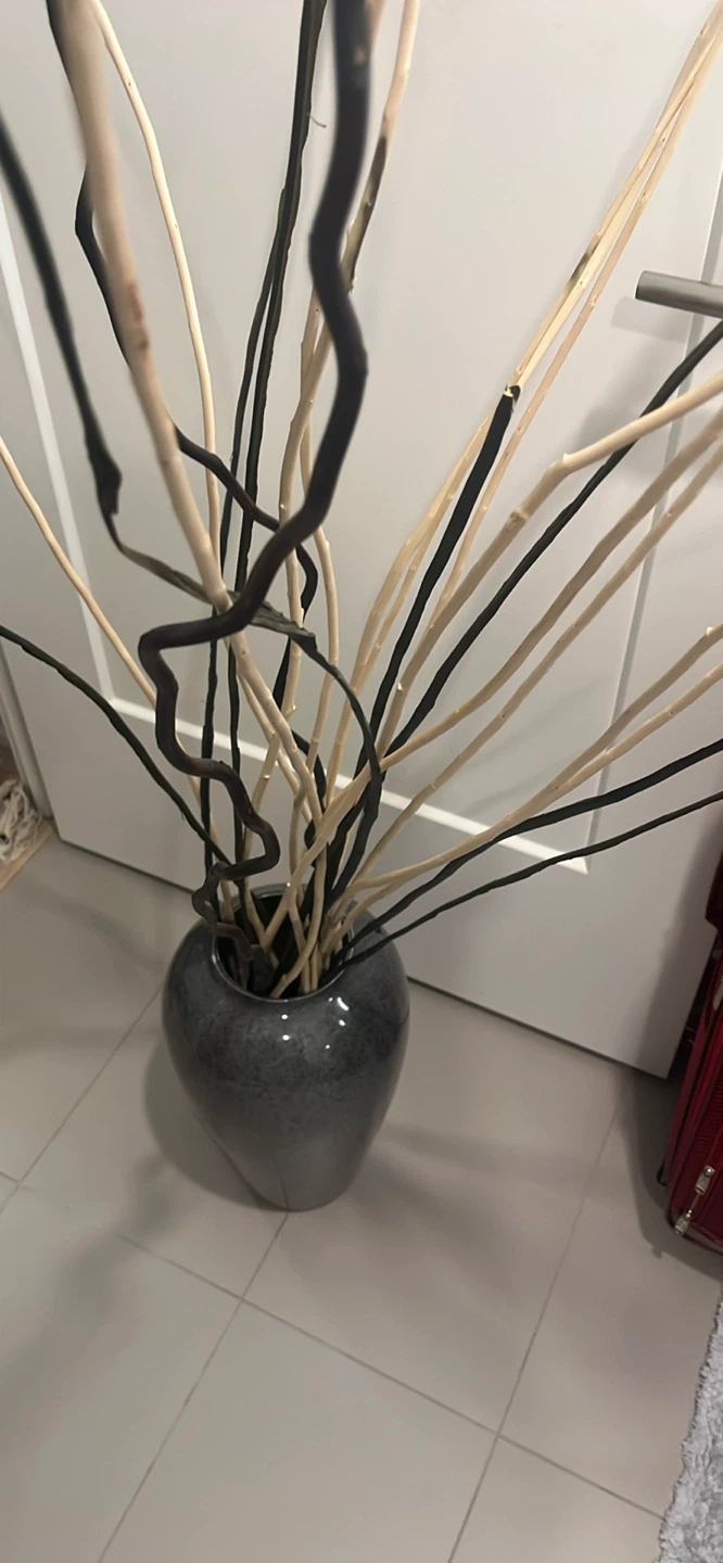 Decorative Branches in Grey Vase