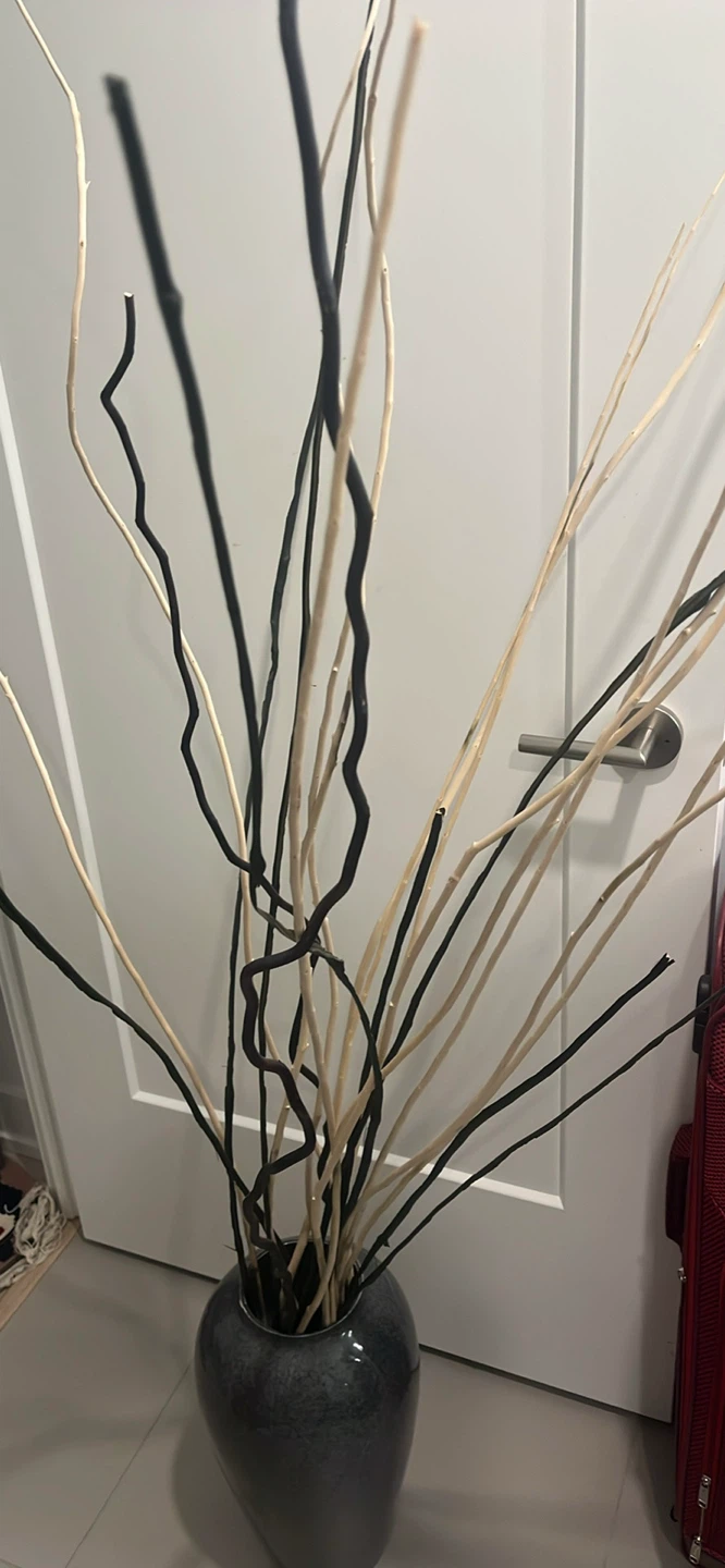 Decorative Branches in Grey Vase - photo 3