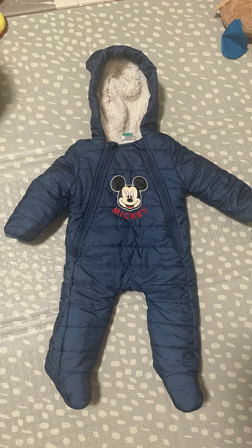 Baby Boys' Disney Mickey Mouse Puffer Snowsuit