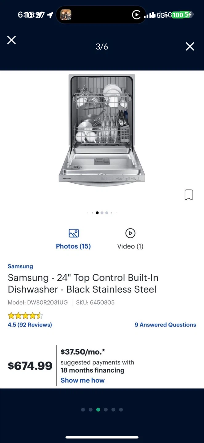 Samsung 24" Top Control Dishwasher - Black Stainless Steel - photo 2