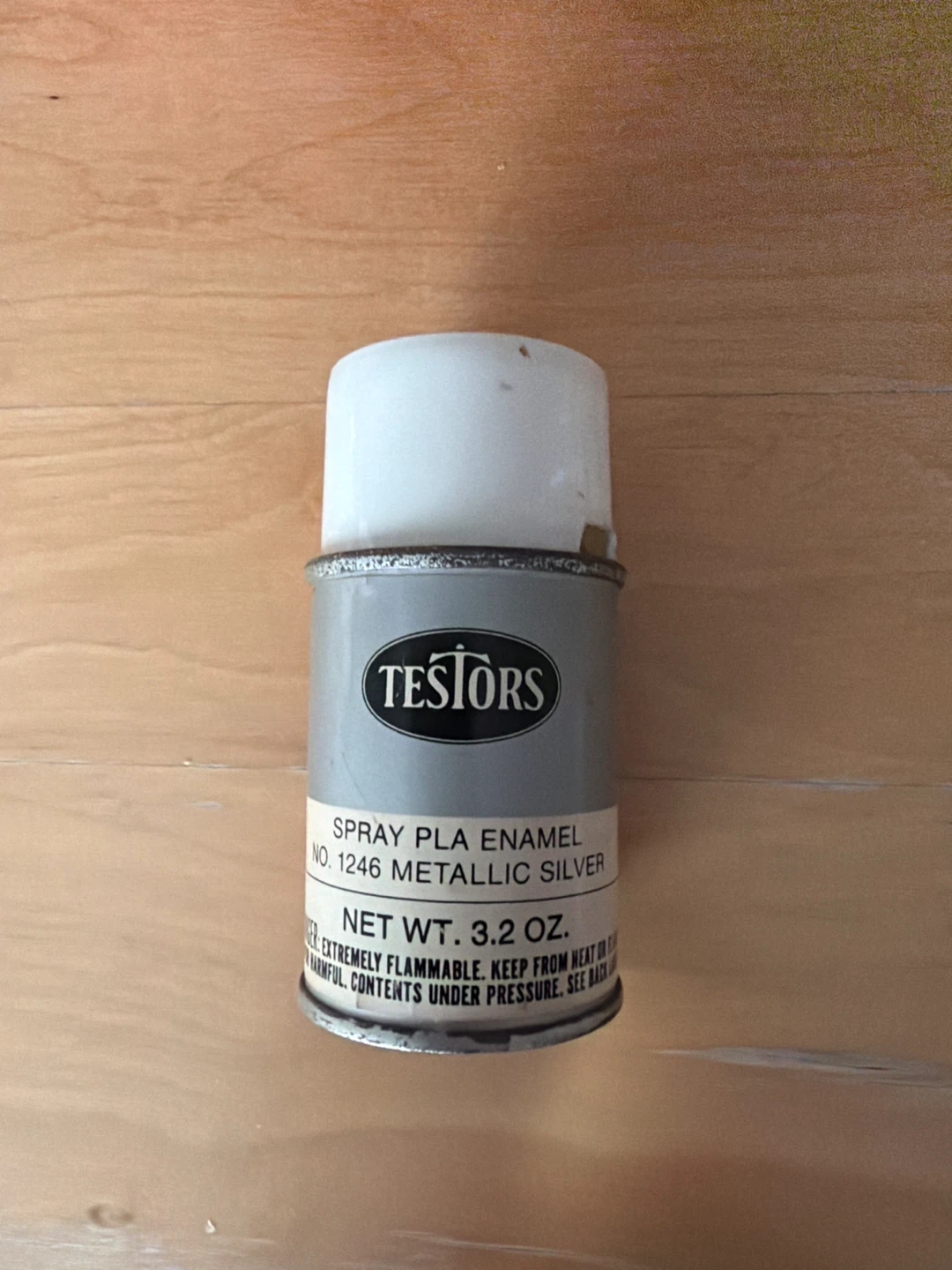 Testors 1246 Spray PLA Enamel Paint, Metallic Silver, 3.2 oz