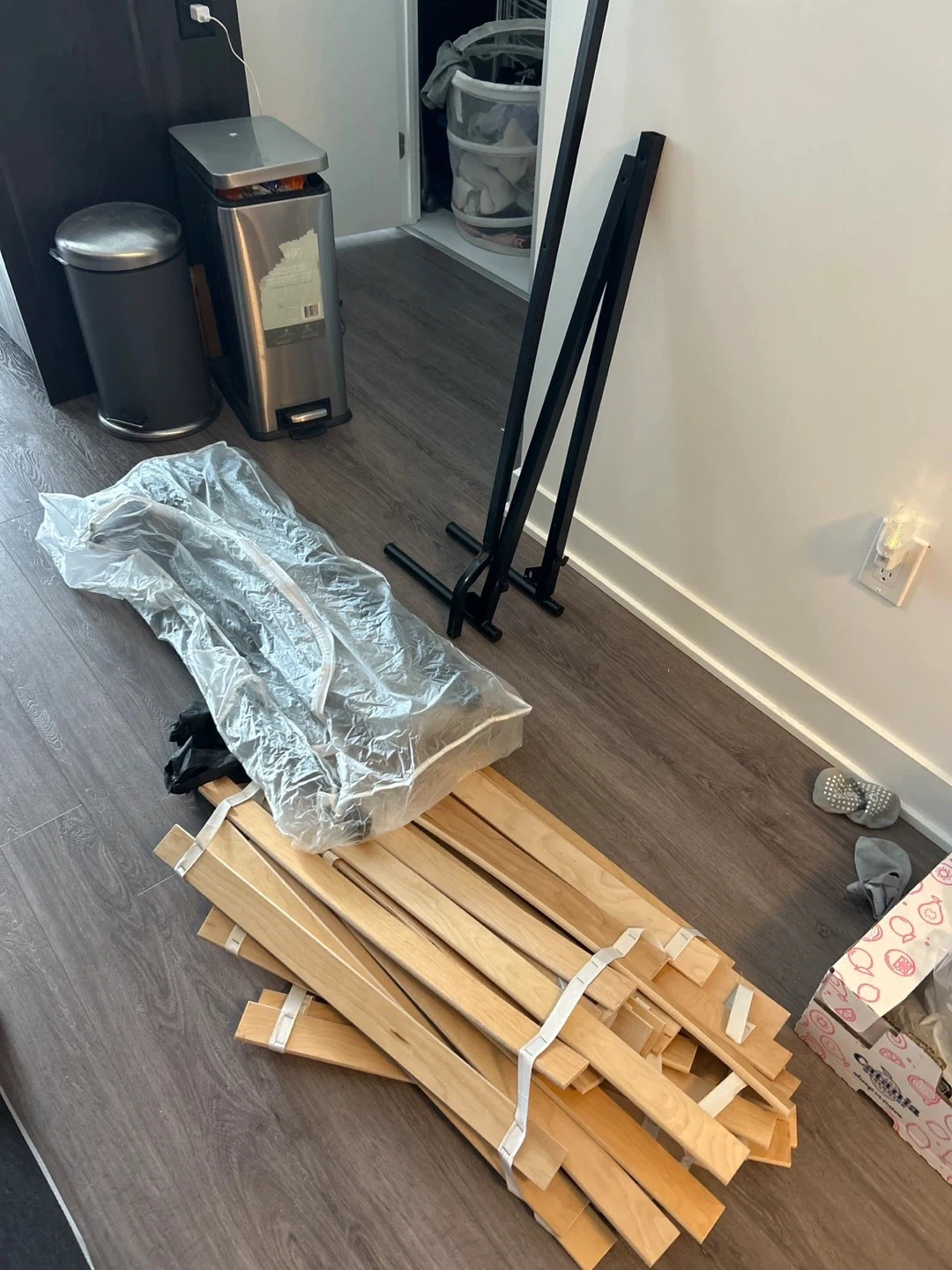 Bed Frame with Slats and Headboard (IKEA SLATTUM) - photo 2